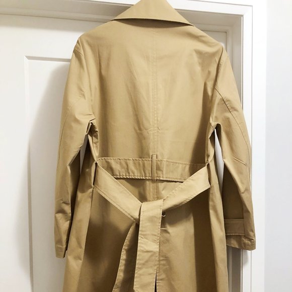 Zara Basic - Trench Coat with Side Stripes - Carmel (Size M) - Picture 4 of 7